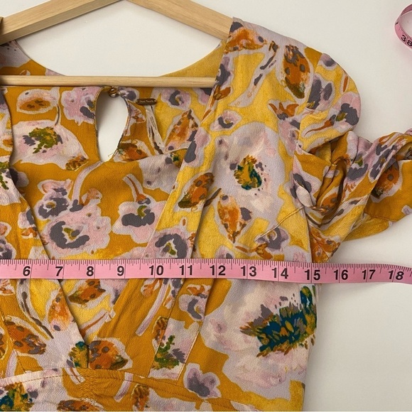 Free People || Glow Up Mini Dress Floral in Yellow 4 - Picture 5 of 8